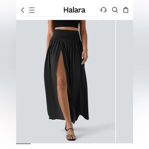 Halara 2 in 1 Black Maxi Skirt
